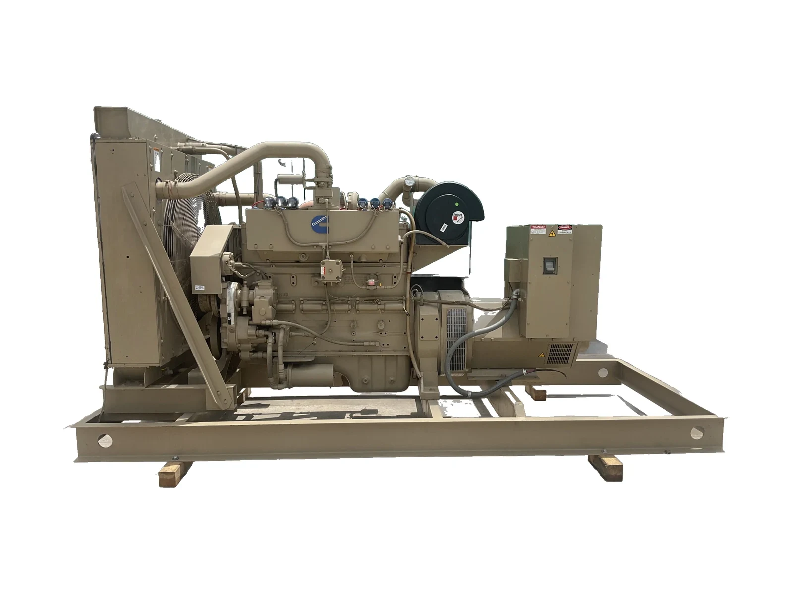Low Hour Cummins GTA855 200KW Natural Gas Generator Set